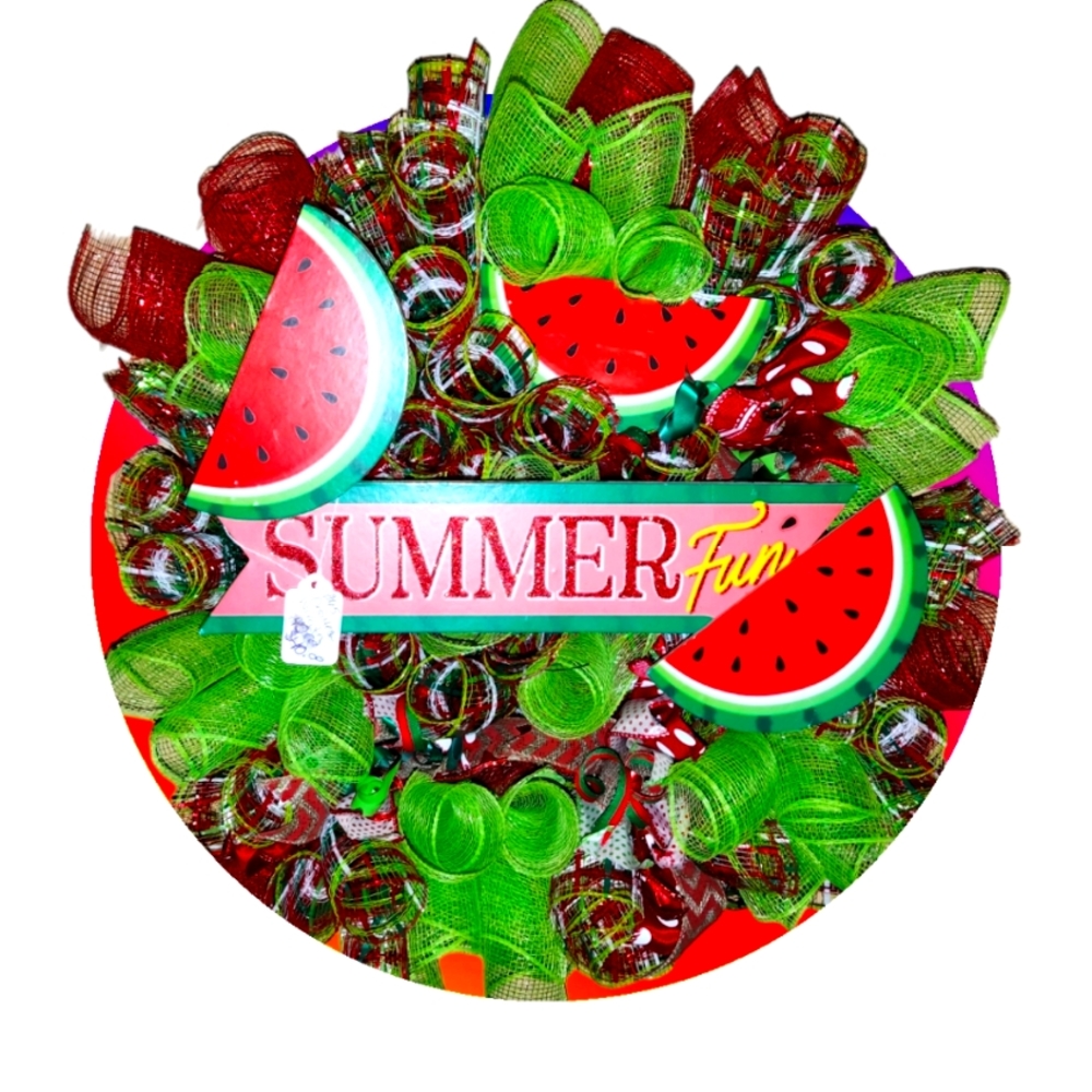 Deco mesh wreath